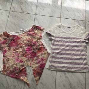 2 Delia’s lace tops